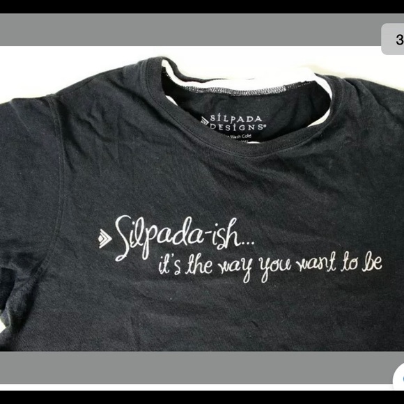 🍄Silpada Design Women Ladies Graphic TShirt Black - Picture 3 of 6